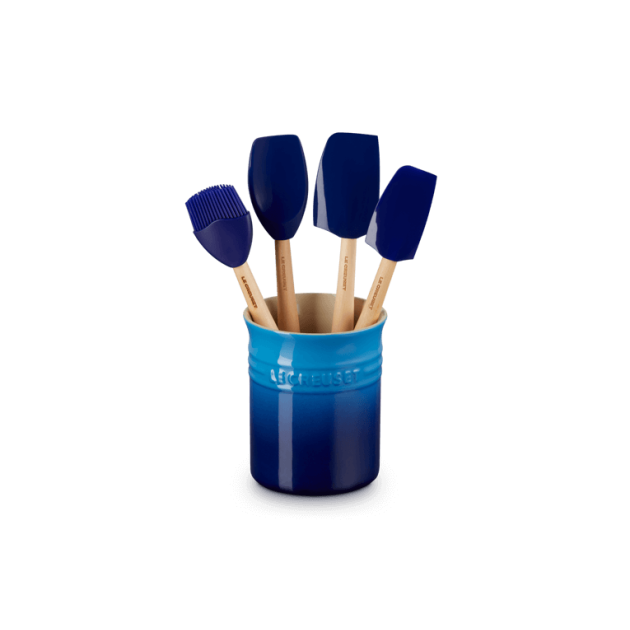 Set Pot 1,1 L avec 4 Ustensiles Azur Le Creuset