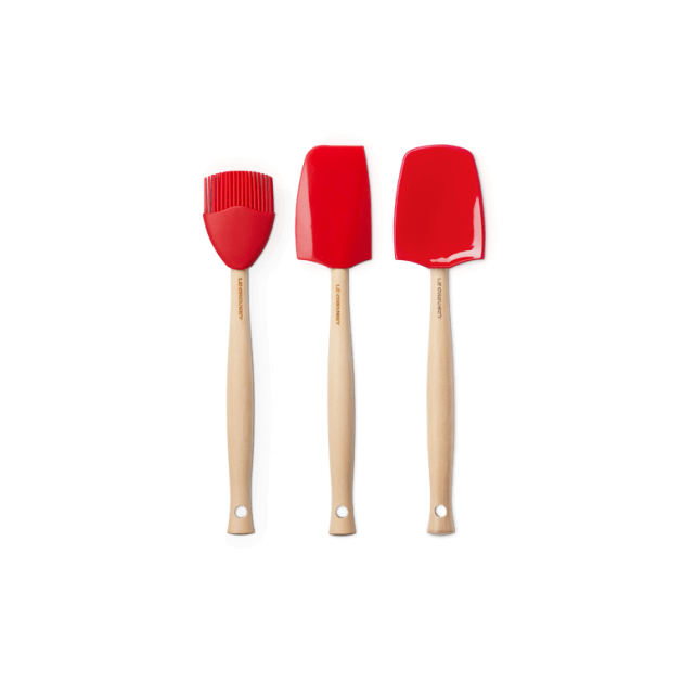 Set de 3 Spatules Silicone Cerise Le Creuset