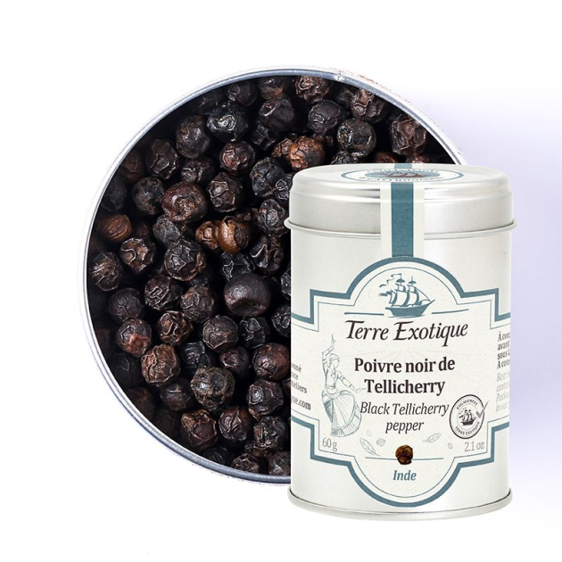 Poivre Noir de Tellicherry 60 g Terre Exotique