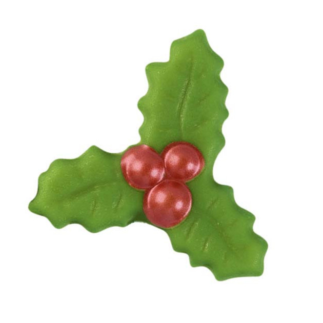 DLUO Courte Décors en Chocolat Feuille de Houx 4 x 4,3 cm (x112) Florensuc