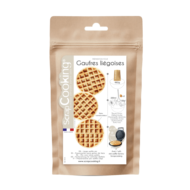 Préparation Gaufres Liégeoises 480 g Scrapcooking