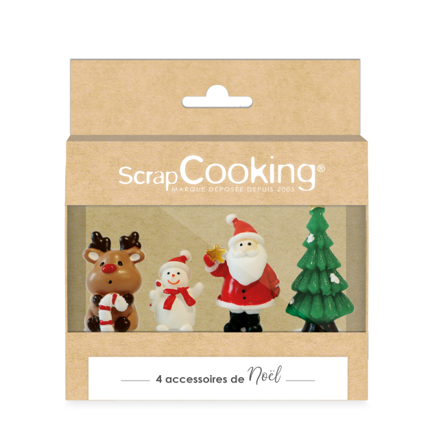 Décoration pour Gâteau Noël Scrapcooking (x4)