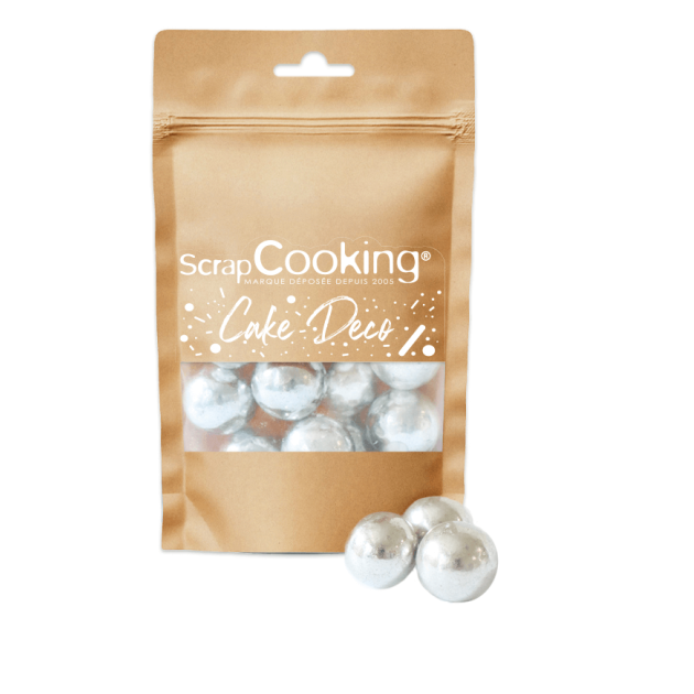 Perles XXL Argentées Croustillantes 55 g Scrapcooking