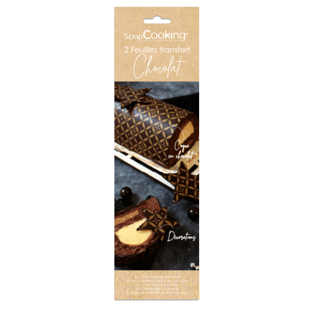 Feuilles de Transfert Chocolat Couture Scrapcooking (x2)