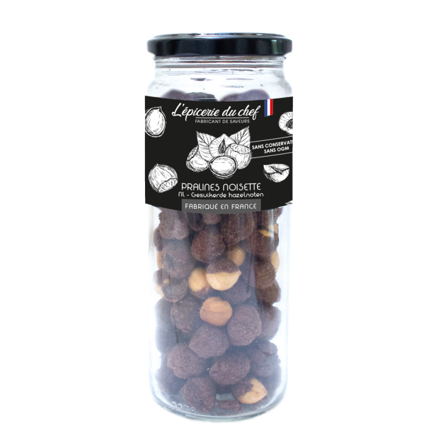 DLUO Courte Grand pot pralines noisette 200 g L'Epicerie du chef