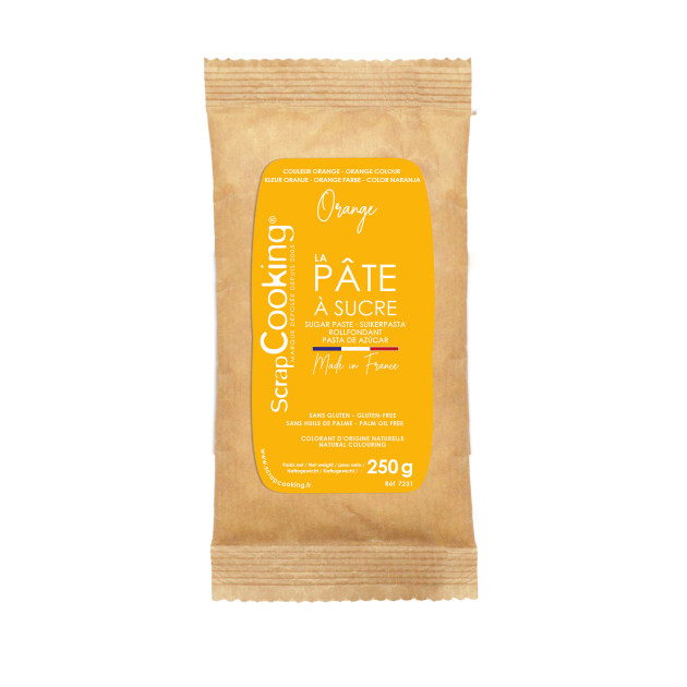 Pâte à Sucre Orange Pastel 250 g ScrapCooking