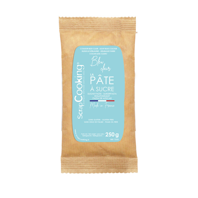 Pâte à Sucre Bleu Clair 250 g ScrapCooking