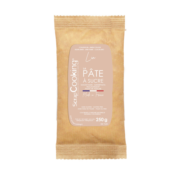 Pâte à Sucre Beige Lin Colorant Naturel 250 g Scrapcooking