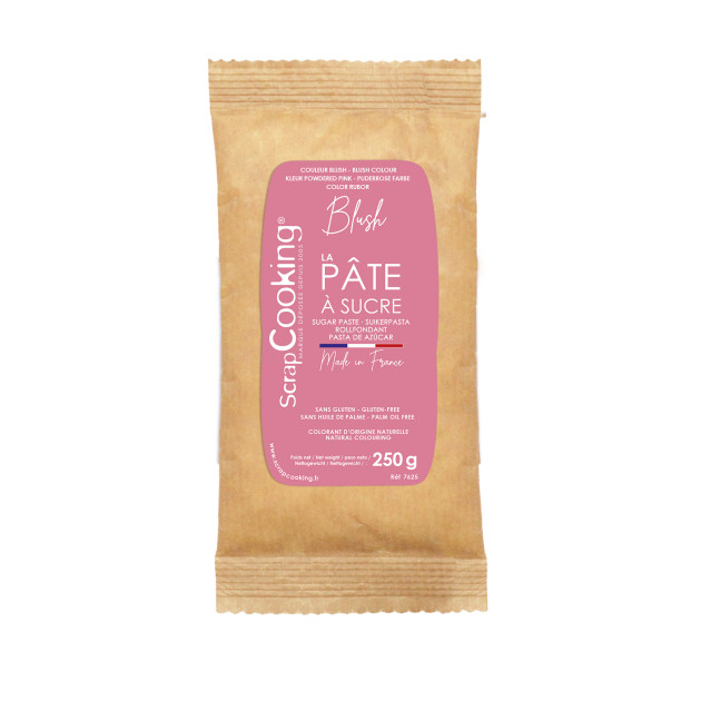 Pâte à Sucre Rose Blush Colorant Naturel 250 g Scrapcooking