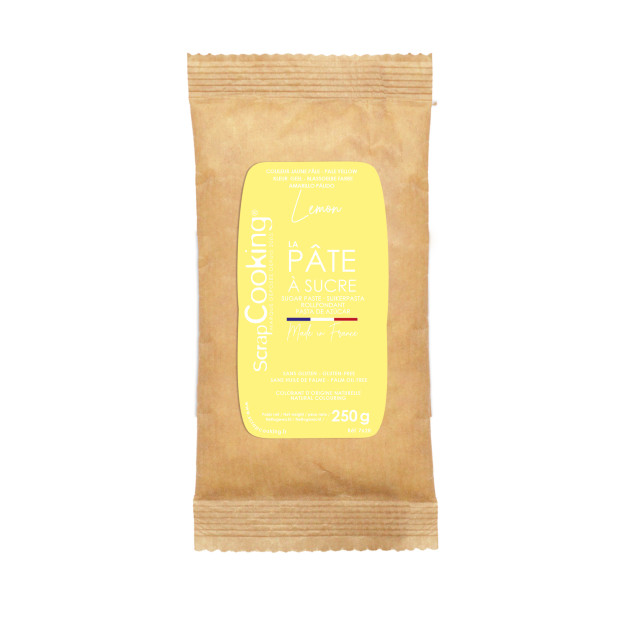 Pâte à Sucre Jaune Lemon Colorant Naturel 250 g Scrapcooking