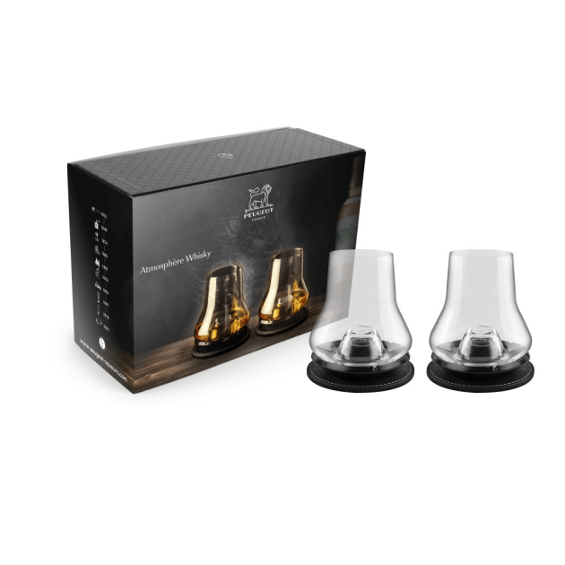 Coffret 2 Verres à Whisky + 2 Socles Rafraichissants Peugeot