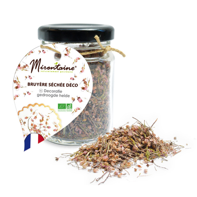 DLUO Courte Bruyère Fleurs Séchées Comestibles Bio 11 g Mirontaine