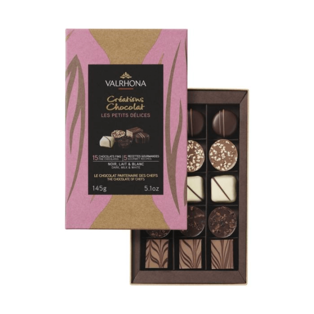 DLUO Courte Coffret de Chocolats 15 Petits Délices 145 g Valrhona