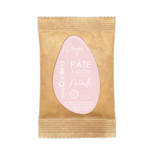 FIN DE SERIE Pâte à Sucre Rose Dragée Colorant Naturel 200 g Scrapcooking