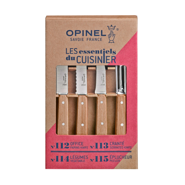 Coffret 3 Couteaux de Cuisine et un Eplucheur Les Essentiels Opinel