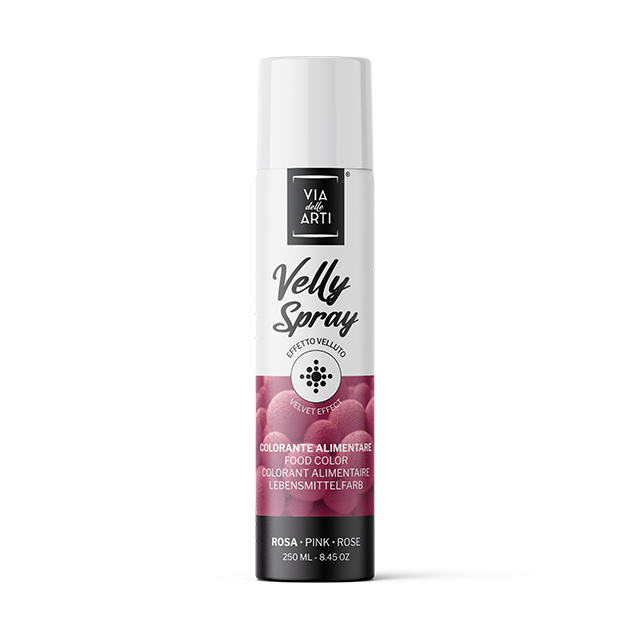 Spray Velours Rose 250 ml Colorant Alimentaire Velly Spray Pro