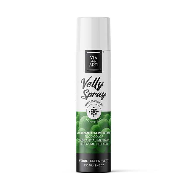 Spray Velours Vert 250 ml Colorant Alimentaire Velly Spray Pro