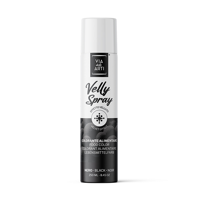 Spray Velours Noir 250 ml Colorant Alimentaire Velly Spray Pro