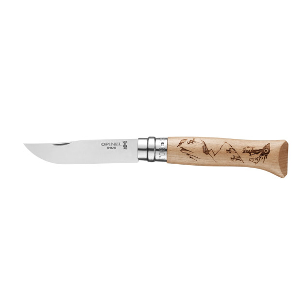 Couteau N°8 Gravure Randonnée Sport Opinel