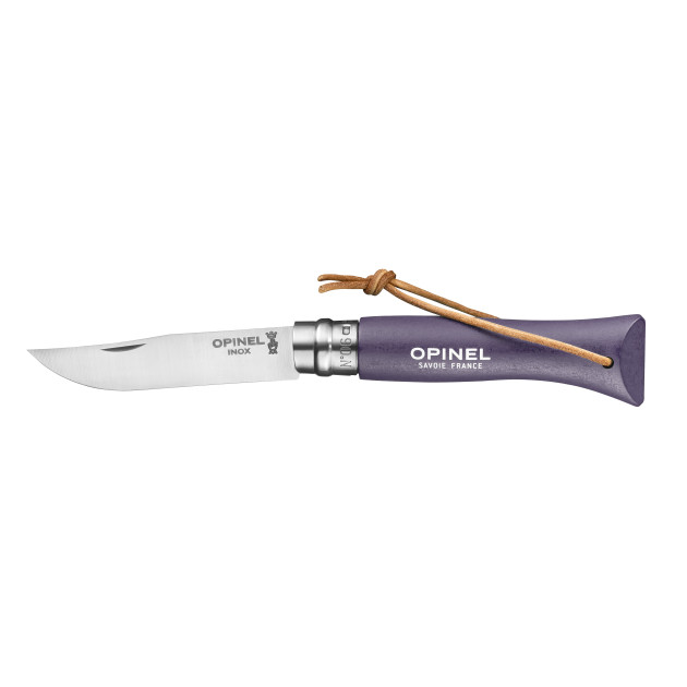 Couteau N°6 Baroudeur Violet Gris Colorama Opinel