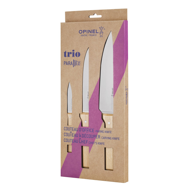 Coffret Trio Couteaux de Cuisine Parallèle Opinel