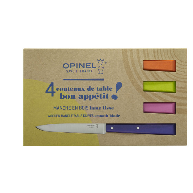 Couteaux de Table (x4) Pop Bon Appétit ! Opinel