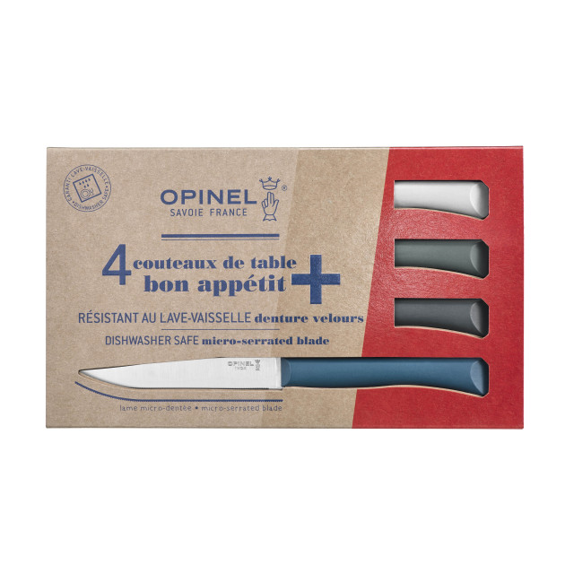 Coffret 4 Couteaux de Table Tempête Bon Appétit + Opinel