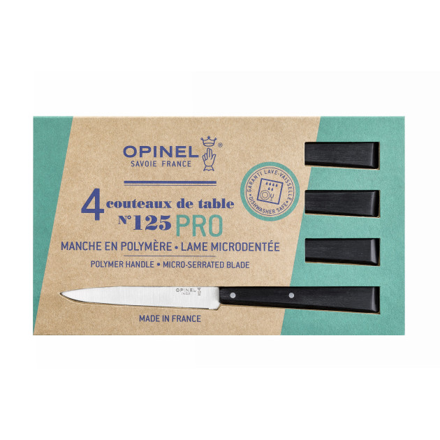 Coffret 4 Couteaux de Table N°125 Pro Bon Appétit + Opinel