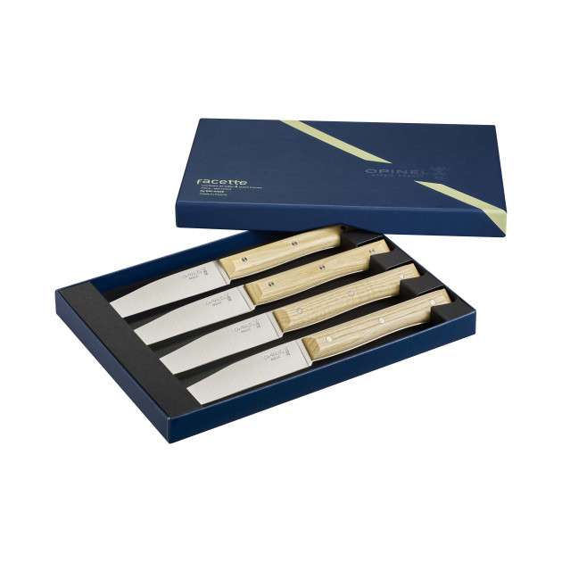 Coffret 4 Couteaux de Table Olivier Facette Opinel