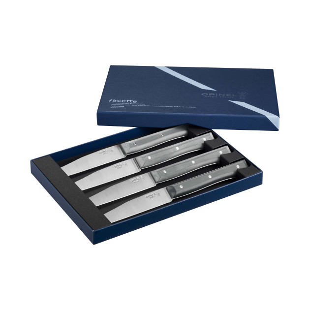 Coffret 4 Couteaux de Table Ardoise Facette Opinel