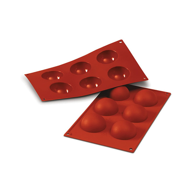 Moule Silicone 6 Demi-spheres 6 cm x H 3 cm Silikomart