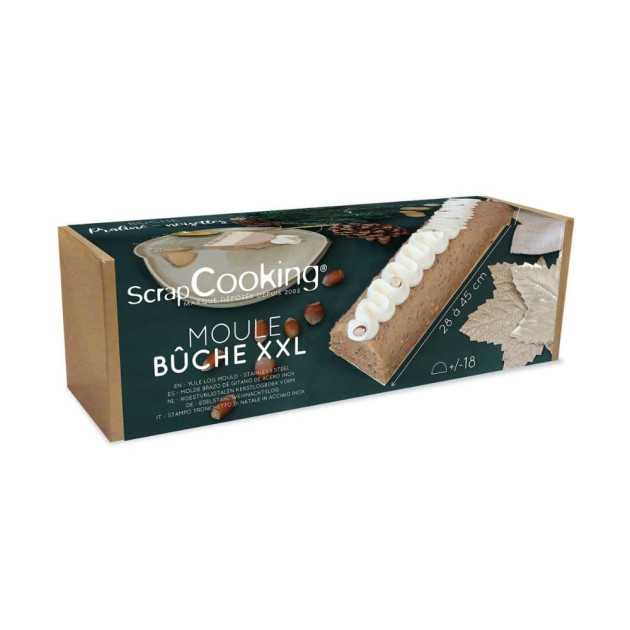 Moule à Bûche de Noël XXL Inox 45 cm Scrapcooking