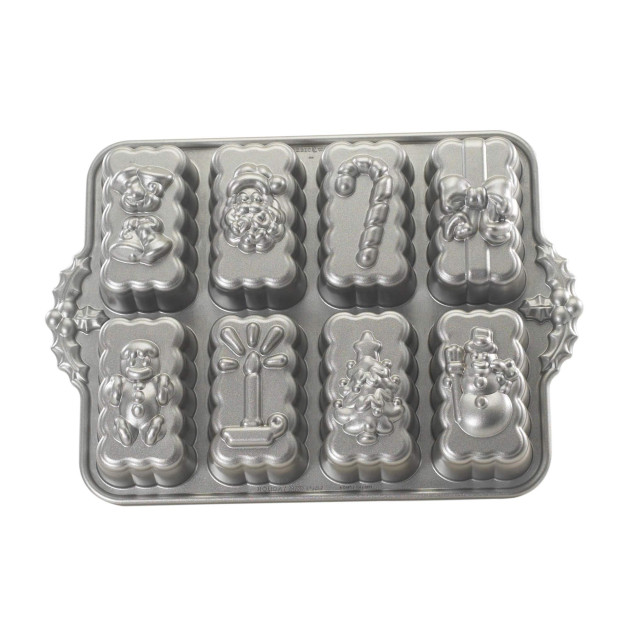 Moule à Cakes de Noël (x8) Silver Nordic Ware