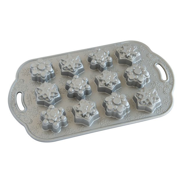 Moule à Gâteaux Flocons de Neige (x12) Silver Nordic Ware