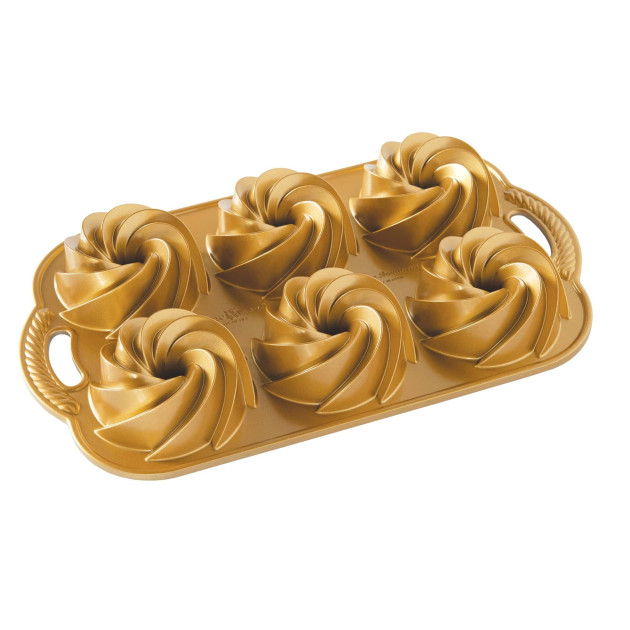 Moule Mini Bundt Héritage (x6) Gold Nordic Ware