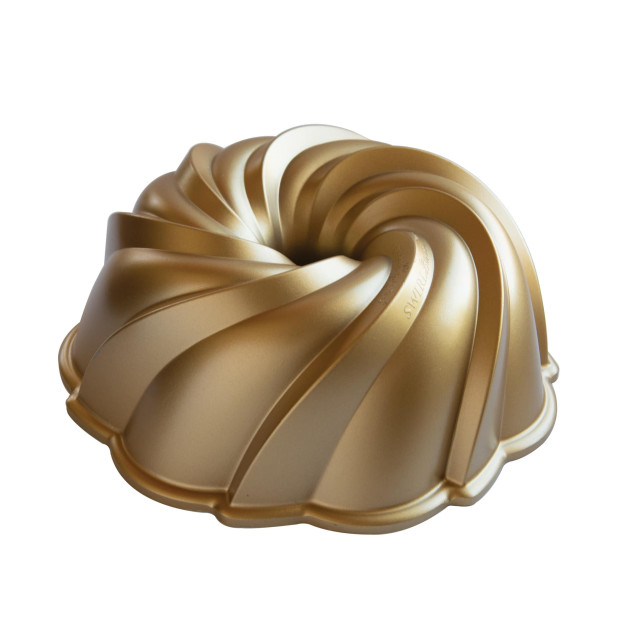 Moule à Gâteau Bundt Tourbillon Gold Nordic Ware