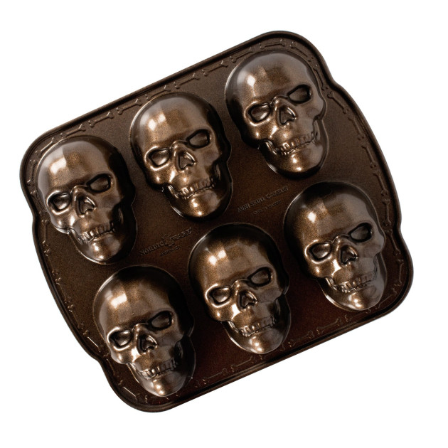 Moule à Gâteaux Têtes de Mort (x6) Bronze Nordic Ware