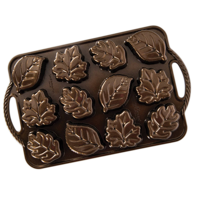 Moule à Gâteaux Feuilles d'Automne (x12) Bronze Nordic Ware