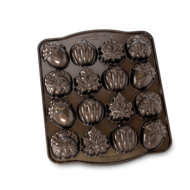 Moule à Gâteaux Gourmandises d'Automne (x16) Bronze Nordic Ware