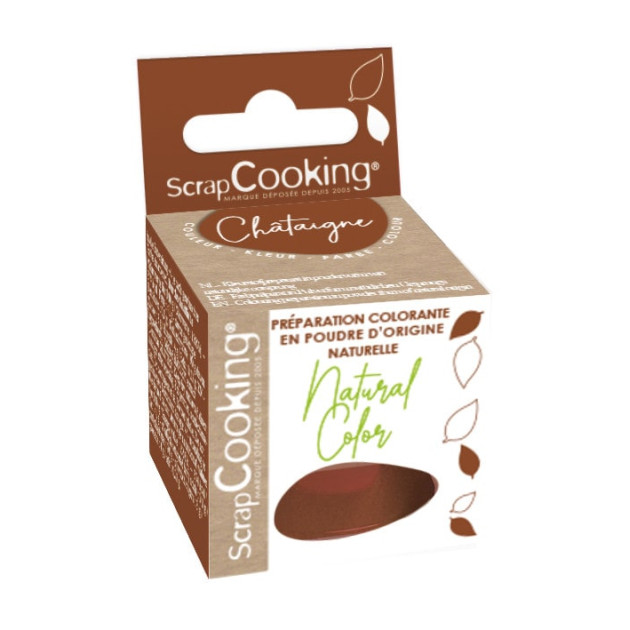 Colorant Alimentaire Naturel en Poudre Marron 10g Scrapcooking