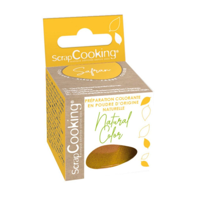 Colorant Alimentaire Naturel en Poudre Jaune 10g Scrapcooking