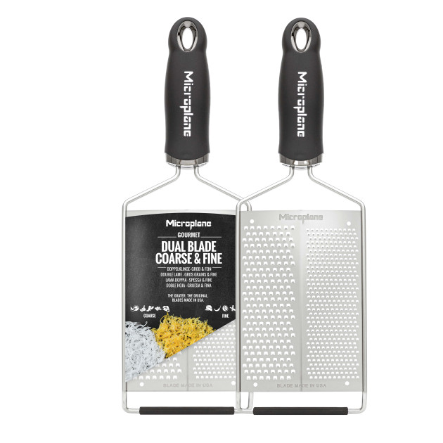 Râpe Double Lame Fine et Gros Grains Gourmet Microplane