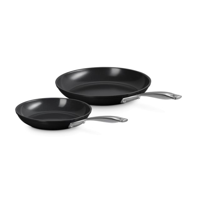 Set 2 Poêles Antiadhérentes Essentiel Céramique 24 et 28 cm Le Creuset