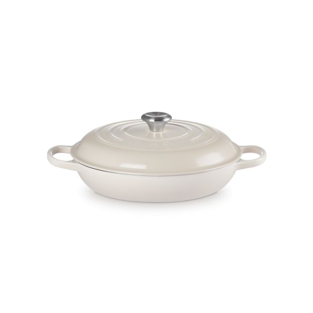 Faitout Meringue en Fonte avec Intérieur Sable 30 cm Le Creuset Signature