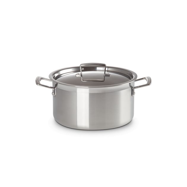 Faitout Inox 24 cm avec Couvercle Le Creuset