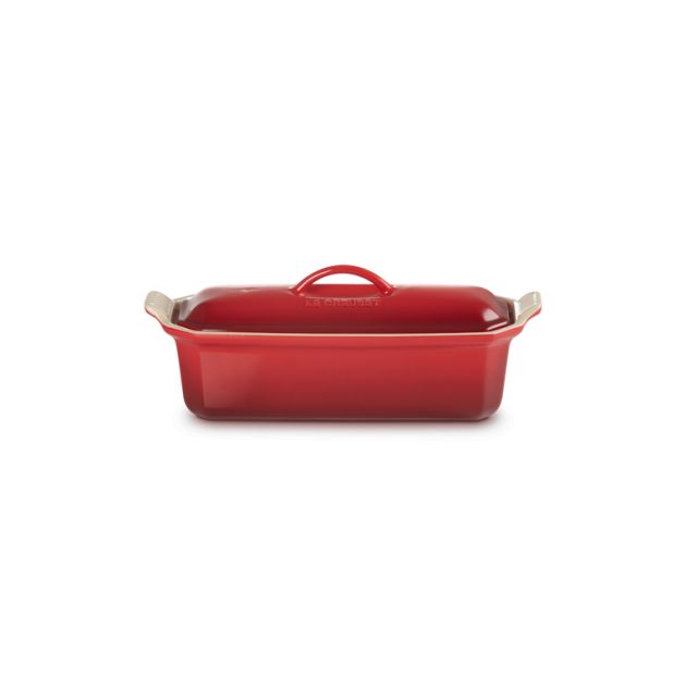 Terrine Rectangulaire avec presse 28 cm Cerise Le Creuset céramique