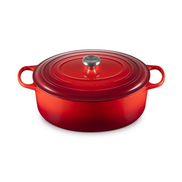 Cocotte en Fonte Ovale 35 cm Cerise Le Creuset Signature