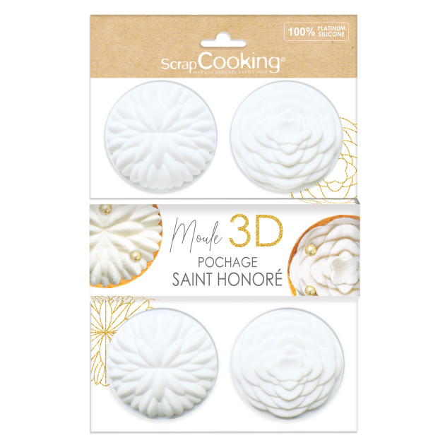 Moule Silicone 3D Pochage Saint-Honoré Ø7 cm (x6) Scrapcooking