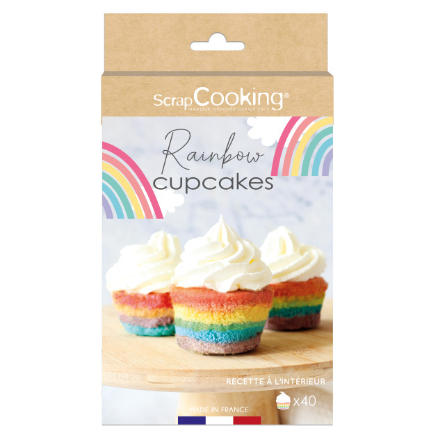 Kit Cupcakes Arc-en-ciel Scrapcooking