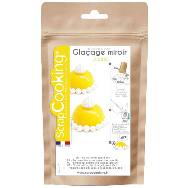 Glaçage Miroir Jaune 220 g Scrapcooking